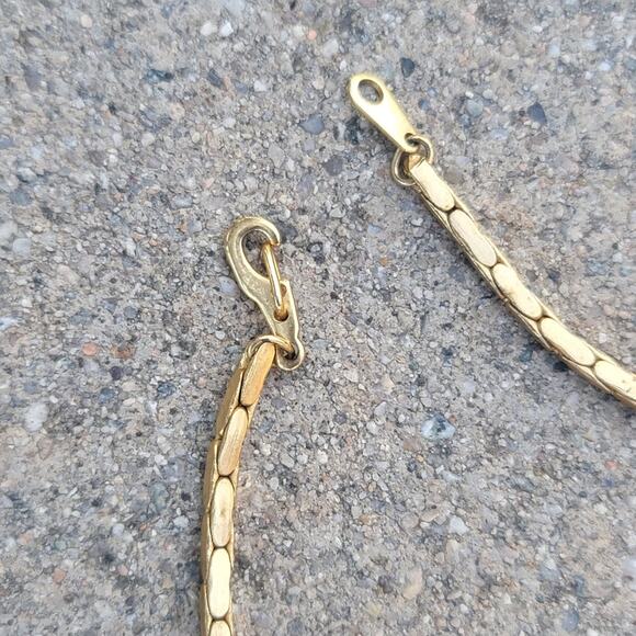 18" Vtg 14k GP Gold Plated Necklace - Picture 3 of 4